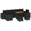 vidaXL Ensemble de canap&eacute; de jardin 10 pc 9-Nombre de places Noir