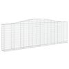 vidaXL Paniers &agrave; gabions arqu&eacute;s 25 pcs 400x30x120/140 cm Fer galvanis&eacute;