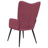 vidaXL Chaise de relaxation Rouge bordeaux Tissu