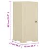 vidaXL Armoire plastique 40x43x85,5 cm design de bois blanc angora