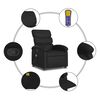 vidaXL Fauteuil de massage inclinable noir similicuir