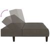 vidaXL Canap&eacute;-lit &agrave; 2 places avec repose-pied Gris fonc&eacute; Velours