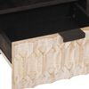 vidaXL Table basse Blanc 80 x 54 x 40 cm Bois de mangue massif