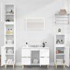 vidaXL Meuble d'&eacute;vier blanc 80x33x60 cm bois d'ing&eacute;nierie