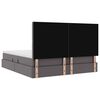 vidaXL Lit avec rangement et LED Gris 180 x 200 cm Simili cuir