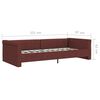 vidaXL Lit avec matelas et &eacute;clairage USB Violet Tissu 90x200 cm