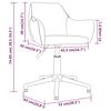 vidaXL Chaise pivotante de salle &agrave; manger Rouge bordeaux Velours