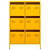 vidaXL Buffet haut jaune moutarde 68x39x101,5 cm acier