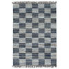 vidaXL Tapis Chindi tissé à la main Denim 120x170 cm Bleu