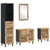 vidaXL Ensemble de Meubles de Salle de Bain 4 pc Naturel
