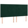 vidaXL Sommier &agrave; lattes de lit et matelas Vert fonc&eacute; 180x200cm Velours