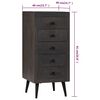 vidaXL Buffet Bois massif de manguier 40x40x91 cm