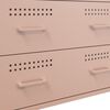 vidaXL Buffet rose 68x39x89 cm acier
