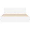 vidaXL Cadre de lit avec LED sans matelas blanc 150x200 cm