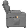 vidaXL Fauteuil de massage inclinable Gris clair Tissu
