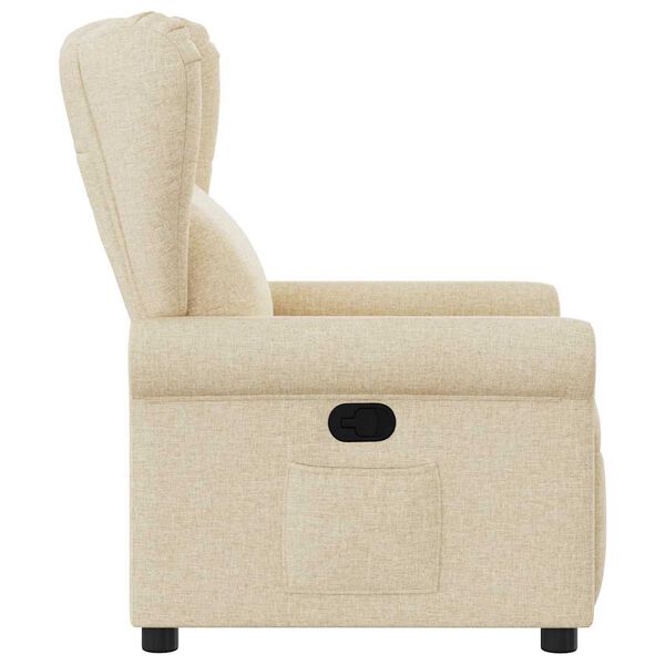 vidaXL Fauteuil inclinable Cr&egrave;me Tissu
