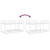 vidaXL Lit superpos&eacute; sans matelas blanc 75x190 cm acier