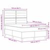 vidaXL Lit &agrave; ressorts avec matelas Marron fonc&eacute; 140 x 190 cm tissu