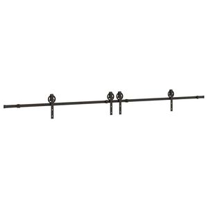 vidaXL Kit de quincaillerie de porte coulissante 366 cm acier noir