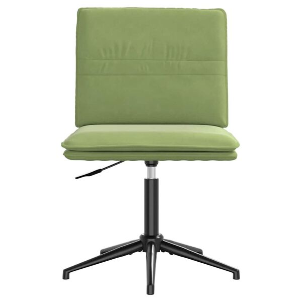 vidaXL Chaises &agrave; manger lot de 4 vert clair velours