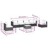 vidaXL Salon de jardin 7 pcs avec coussins R&eacute;sine tress&eacute;e Marron