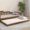 vidaXL Cadre de lit sans matelas marron miel 90x200 cm bois pin massif