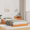 vidaXL Cadre de lit Brun cire 100 x 210 cm Pin massif