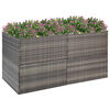 vidaXL Jardini&egrave;re Gris 157x80x80 cm R&eacute;sine tress&eacute;e