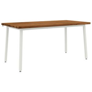 vidaXL Table &agrave; manger carr&eacute;e 160 x 70 x 75 cm Bois d'Acacia Massif