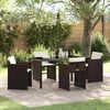 vidaXL Ensemble de salle &agrave; manger pour jardin 5 pcs Marron polyrotin