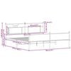 vidaXL Cadre de lit en m&eacute;tal sans matelas ch&ecirc;ne sonoma 183x213 cm