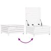 vidaXL Salon de jardin 6 pcs blanc bois de pin massif