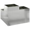 vidaXL Cache-pot de jardin Argent 80 x 80 x 60 cm Acier galvanisé