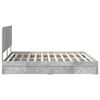 vidaXL Lit de Rangement Gris b&eacute;ton 180 x 200 cm Bois d'ing&eacute;nierie