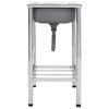 vidaXL &Eacute;vier de camping Seul lavabo Acier inoxydable