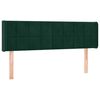 vidaXL T&ecirc;te de lit avec oreilles Vert fonc&eacute; 147x16x78/88 cm Velours