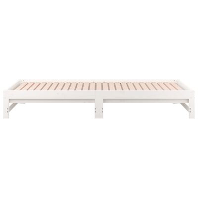 vidaXL Lit coulissant sans matelas blanc 2x(90x190) cm