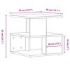 vidaXL Table d'appoint Ch&ecirc;ne artisanal 40 x 40 x 40 cm