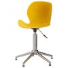 vidaXL Chaises pivotantes &agrave; manger lot de 4 jaune moutarde velours