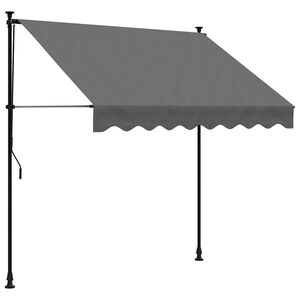 vidaXL Auvent r&eacute;tractable anthracite 200x150 m tissu et acier
