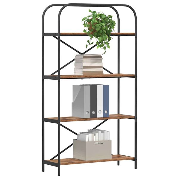 vidaXL &Eacute;tag&egrave;re Bois ancien 80 x 30 x 146 cm Bois d'ing&eacute;nierie