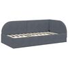 vidaXL Cadre de lit d'angle avec matelas 2 pcs Gris Velours