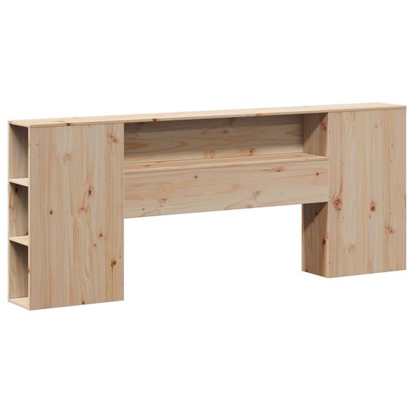 vidaXL T&ecirc;te de lit avec rangement 180 cm bois massif de pin