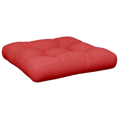 vidaXL Coussin de palette rouge 50x50x12 cm tissu