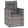 vidaXL Fauteuil de jardin avec coussins Gris R&eacute;sine tress&eacute;e