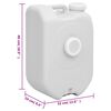 vidaXL R&eacute;servoir d'eau portable avec adaptateur 24 L gris