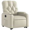 vidaXL Fauteuil inclinable &eacute;lectrique cr&egrave;me similicuir
