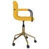 vidaXL Chaises &agrave; manger pivotantes lot de 4 jaune moutarde velours