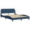 vidaXL Cadre de lit sans matelas Hvar bleu 140x190 cm tissu