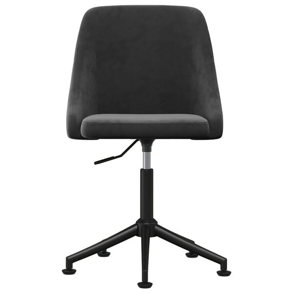 vidaXL Chaise &agrave; manger Gris fonc&eacute; Velours
